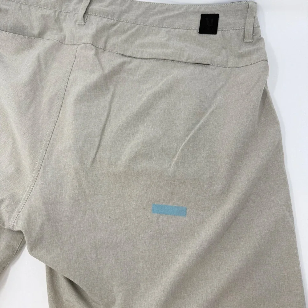 Vuori Aim Shorts Mens‎ 38 Khaki Tan Heathered Stretch Performance Golf
